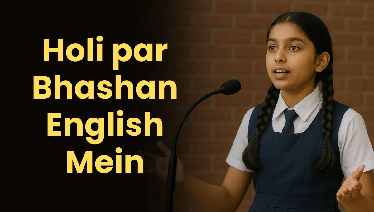 Holi par Bhashan English Mein